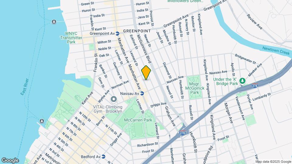 590 Leonard St Map and Location Details