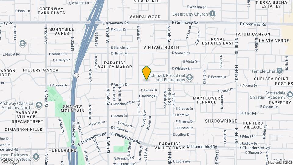 3782 E Acoma Dr Map and Location Details