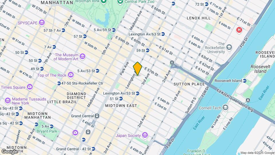 141 E 55th St Map and Location Details