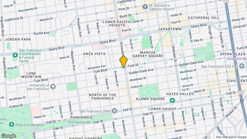 1033 Divisadero St Mapa y Detalles de la Ubicación