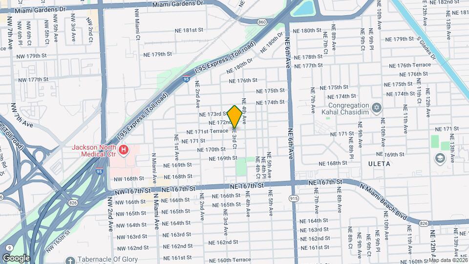 17153 NE 3rd Ct Map and Location Details