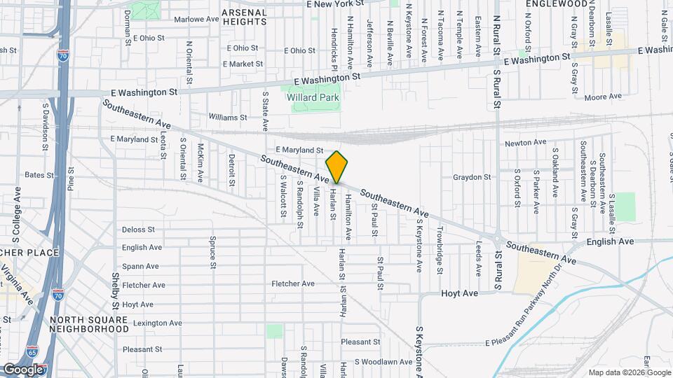 2025 Southeastern Ave Map and Location Details