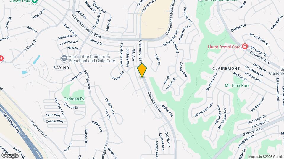 4440 Clairemont Dr Map and Location Details