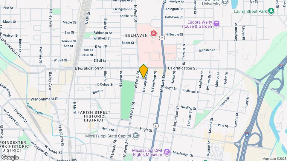 909 N Congress St, Unit 3 Map and Location Details