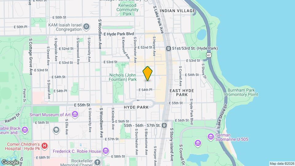 5423 S Blackstone Ave, Unit g Mapa y Detalles de la Ubicación