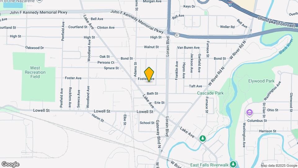 617 Dewey Ave Map and Location Details