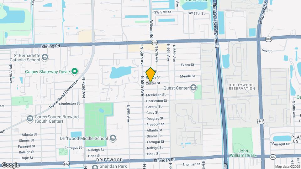 6740 Custer St Map and Location Details