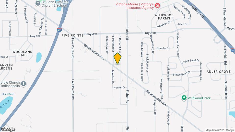 7316 Southeastern Ave Map and Location Details