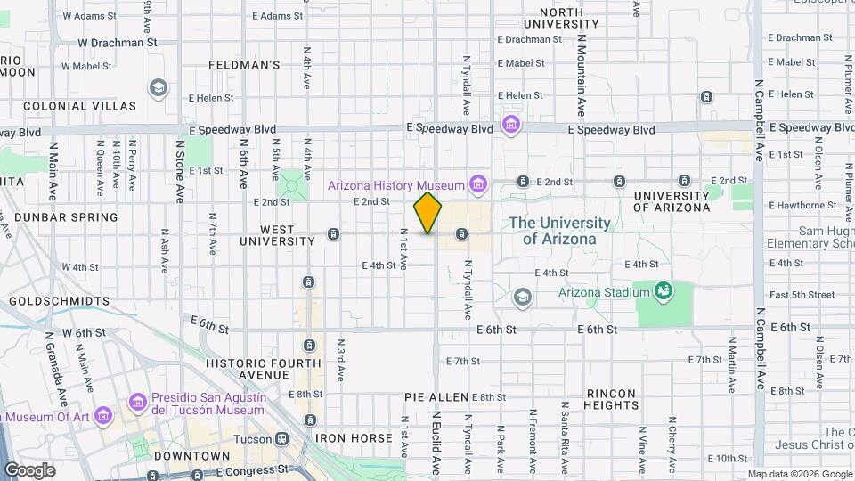 742 E University Blvd Map and Location Details