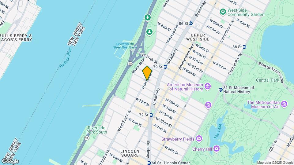 336 West End Ave Mapa y Detalles de la Ubicación