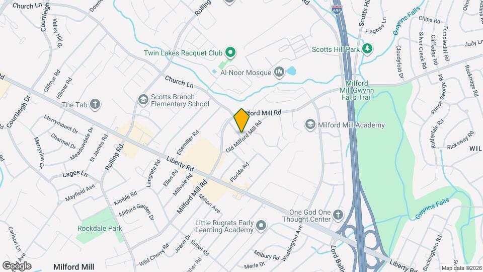 3700 Old Milford Mill Rd Map and Location Details