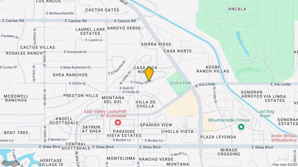 11069 E Cortez St Mapa y Detalles de la Ubicación