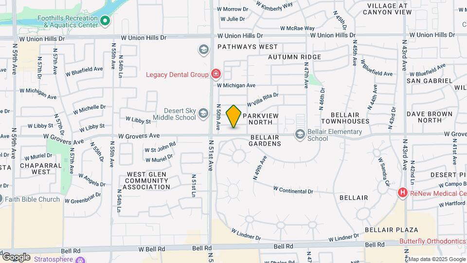 4950 W Grovers Ave Map and Location Details