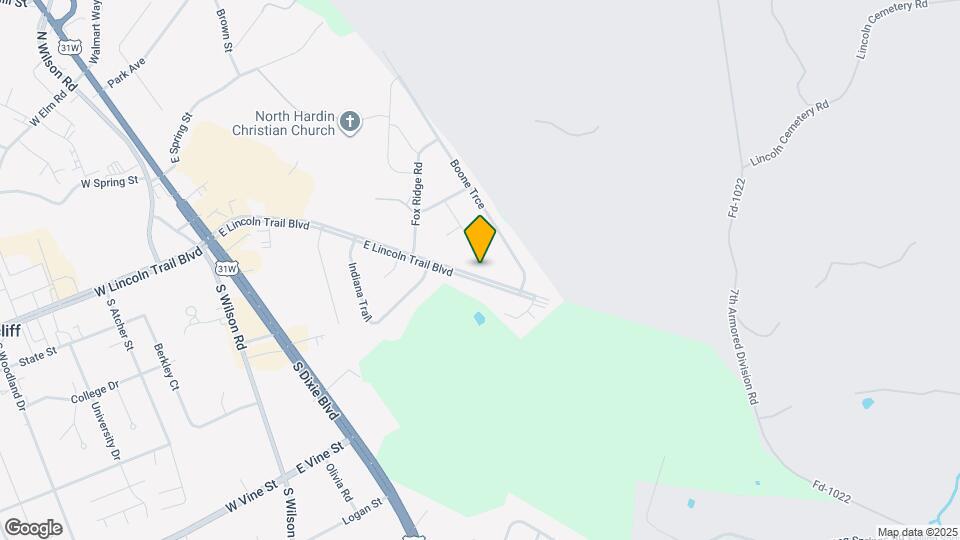 621 E Lincoln Trail Blvd Map and Location Details