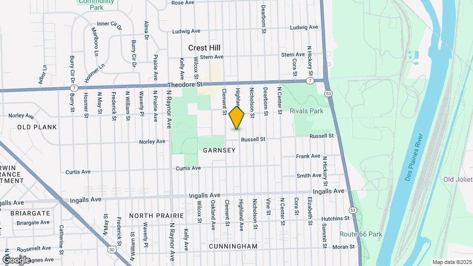 1407 Highland Ave Map and Location Details