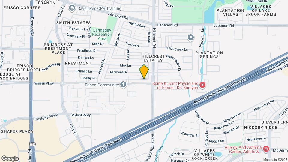 10405 Belfort Dr Map and Location Details