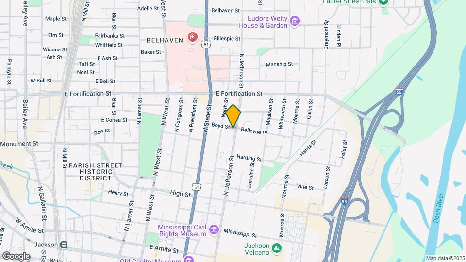 857 Jefferson St Map and Location Details