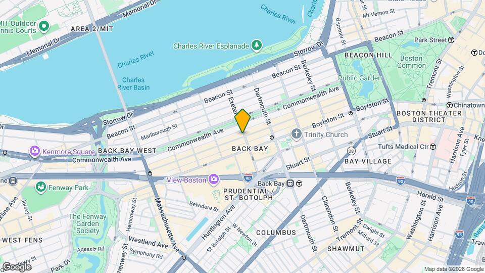 201 Newbury St Map and Location Details