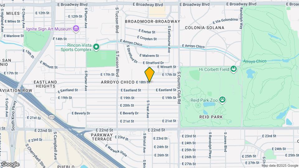 2808 E 18th St Map and Location Details