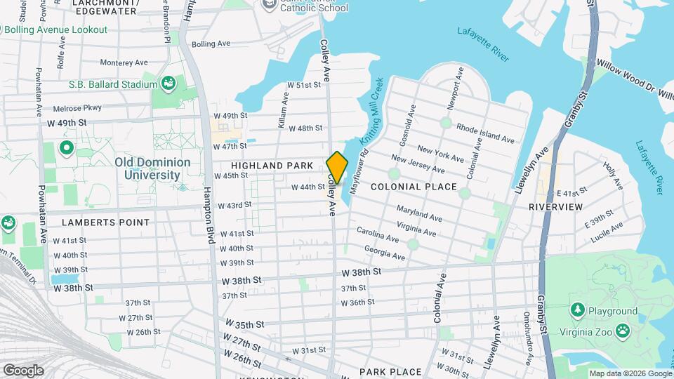 4314 Colley Ave Map and Location Details