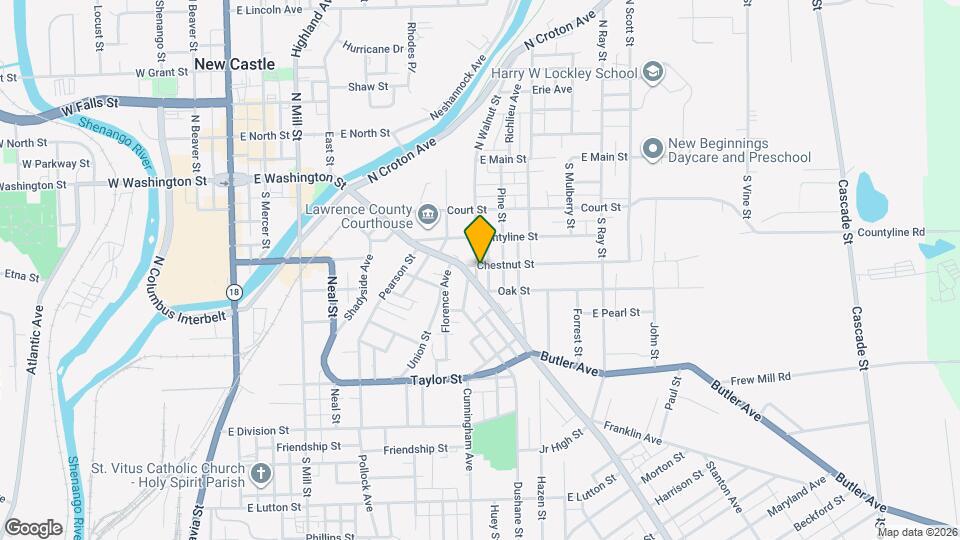 501 S Walnut St Map and Location Details