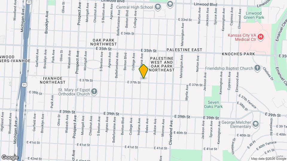 3641 Indiana Ave Map and Location Details