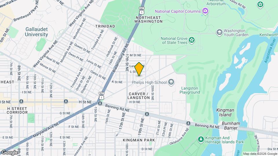 1822 Maryland Ave NE Map and Location Details