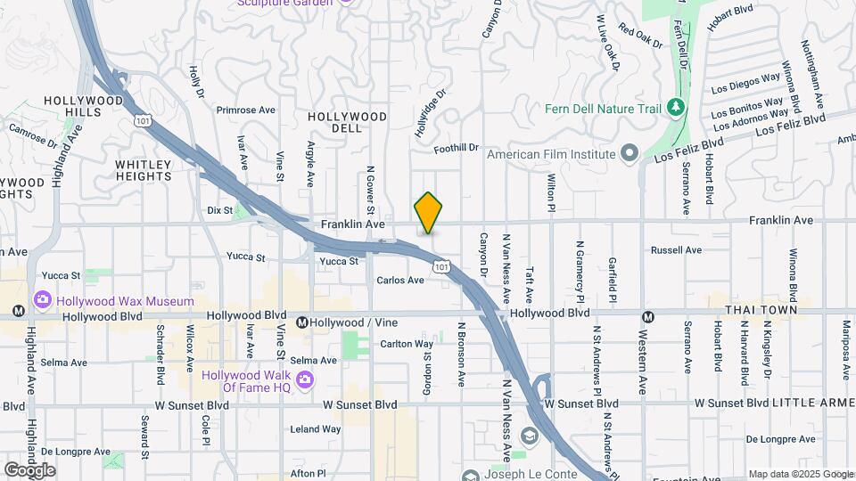 1825 N Tamarind Ave Mapa y Detalles de la Ubicación