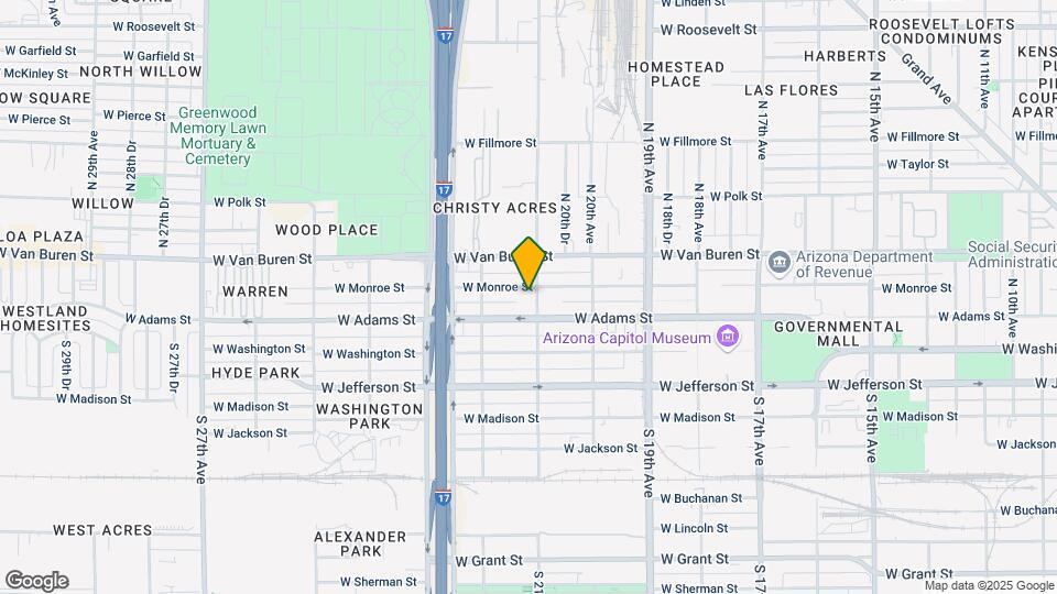 2105 W Monroe St Map and Location Details