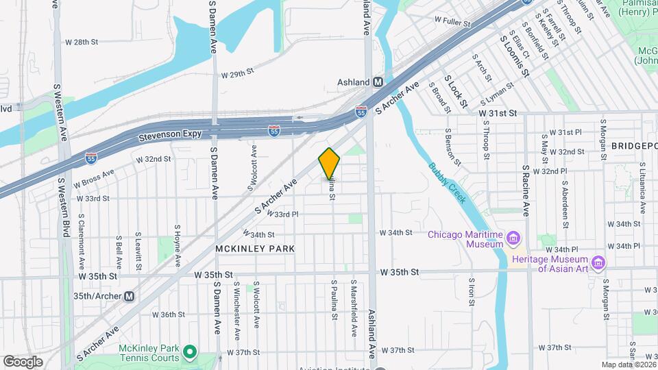 3250 S Paulina St Map and Location Details