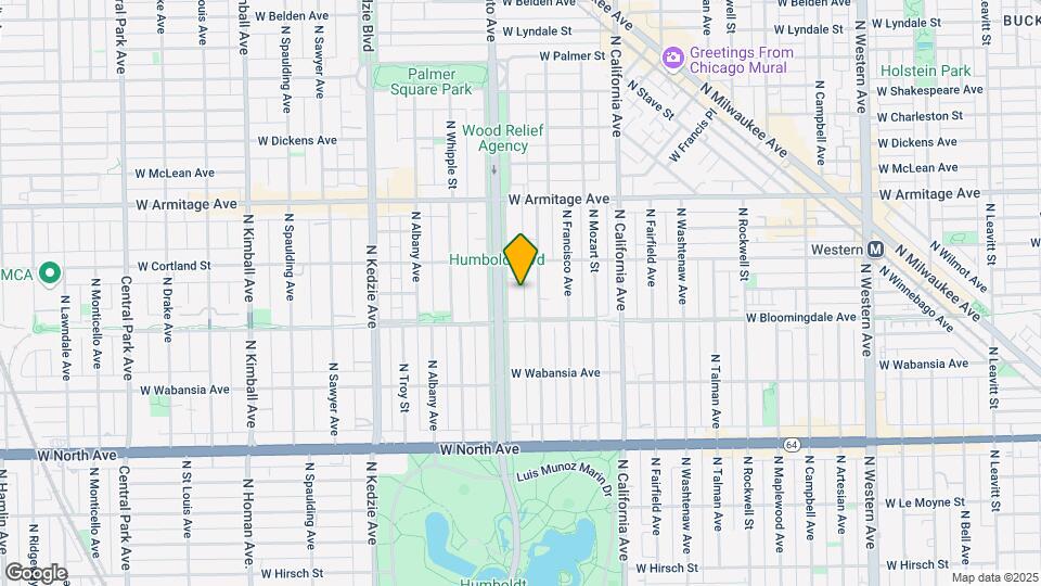 1827 N Humboldt Blvd, Unit 2 Map and Location Details