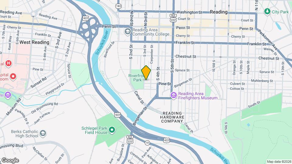 357 S 3rd St Map and Location Details