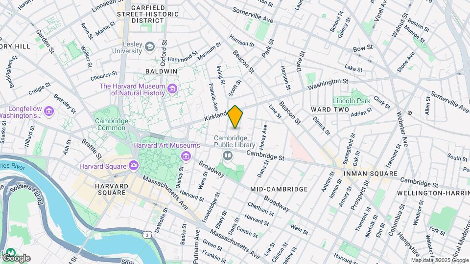 95 Trowbridge St, Unit 1 Map and Location Details
