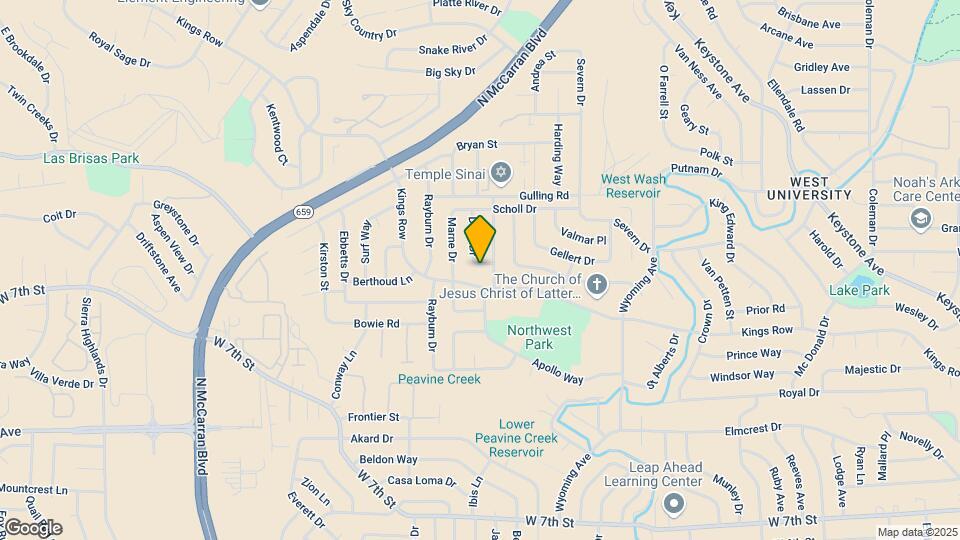 1401 Doric Dr Map and Location Details