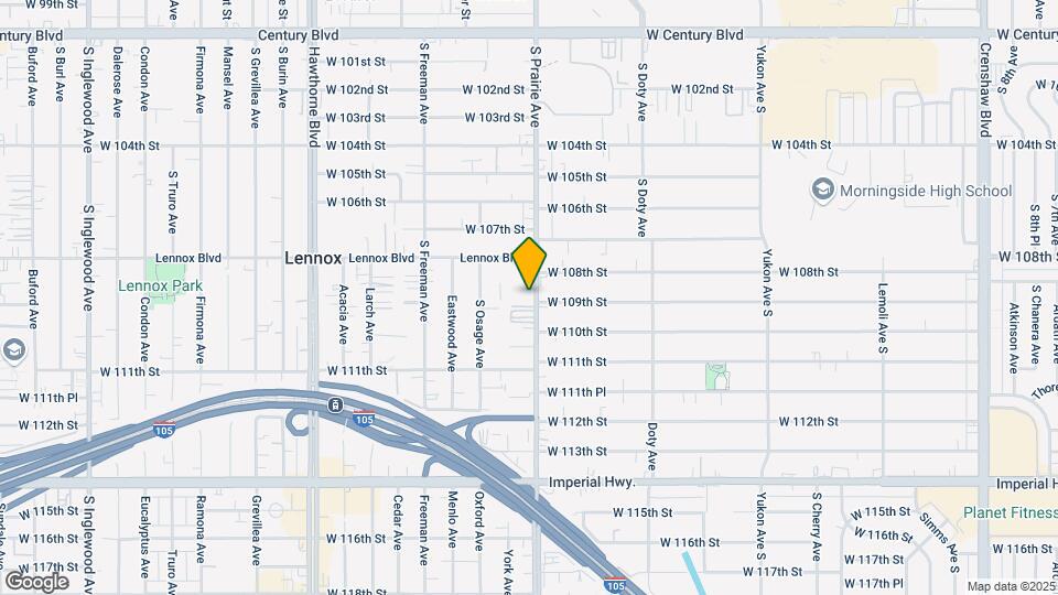 10843 S Prairie Ave Mapa y Detalles de la Ubicación