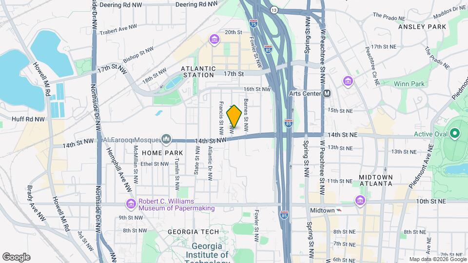 1179 Holly St NW Map and Location Details