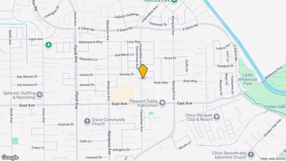 2640 Ceanothus Ave Map and Location Details