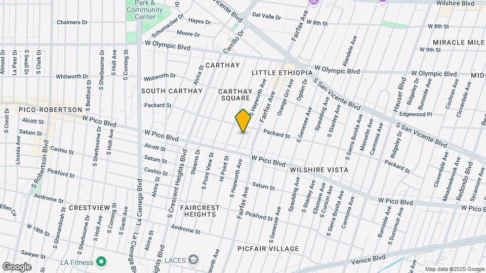 1228 S Hayworth Ave Mapa y Detalles de la Ubicación
