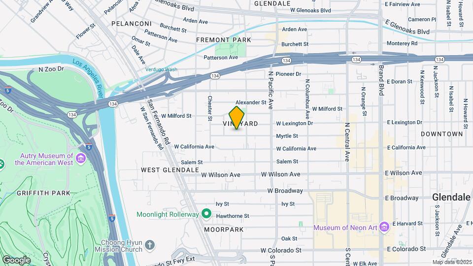 617 Myrtle St Map and Location Details