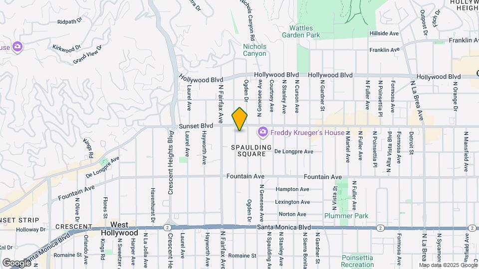 1438 N Orange Grove Ave Map and Location Details