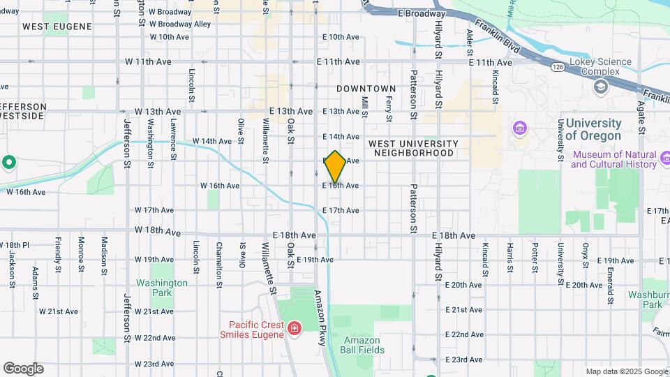284 E 16th Ave Map and Location Details