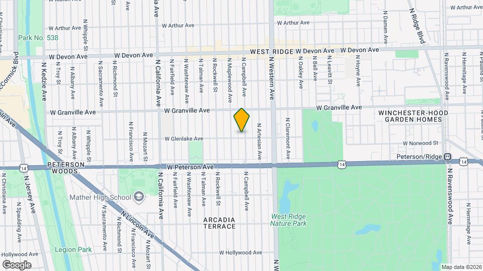6100 N Campbell Ave, Unit Apt 2 Mapa y Detalles de la Ubicación