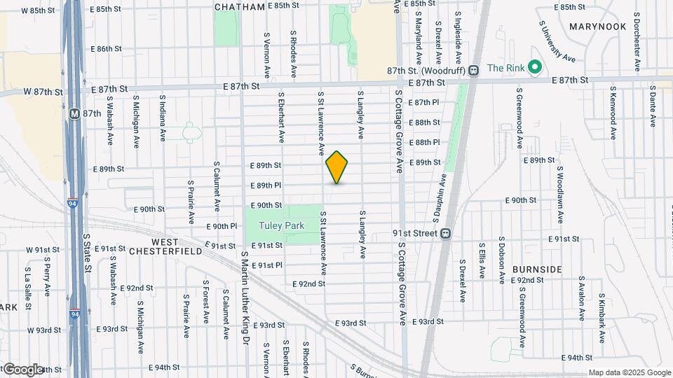 619-621 E 89th Pl Mapa y Detalles de la Ubicación