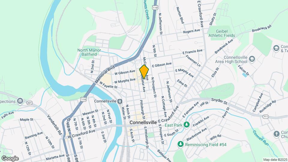 Connellsville Heritage Map and Location Details