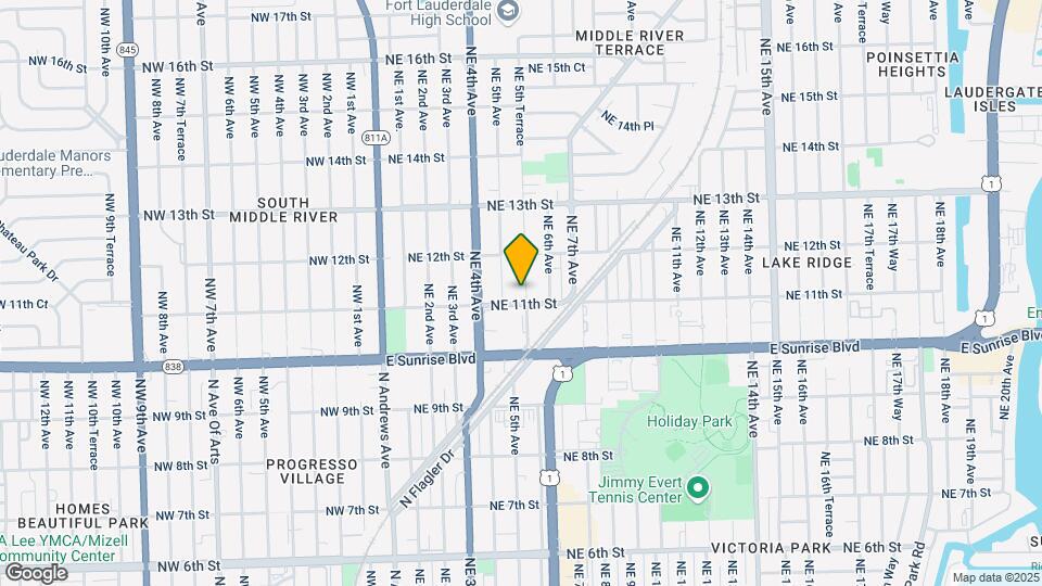 1111 NE 5th Ter Map and Location Details