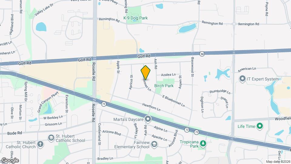 1055 N Bluebonnet Ln Map and Location Details