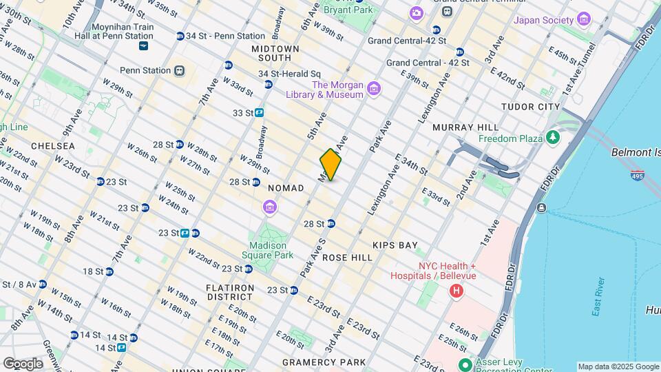 31 E 30th St Mapa y Detalles de la Ubicación