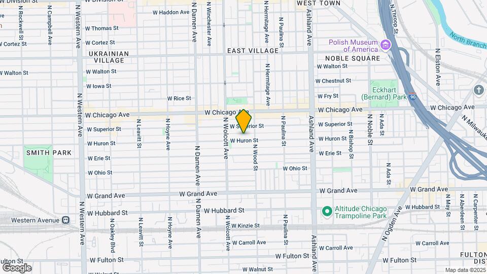 1822 W Huron St Map and Location Details
