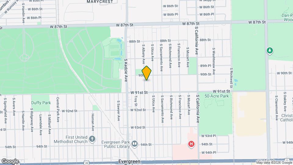 9021 S Albany Ave Mapa y Detalles de la Ubicación