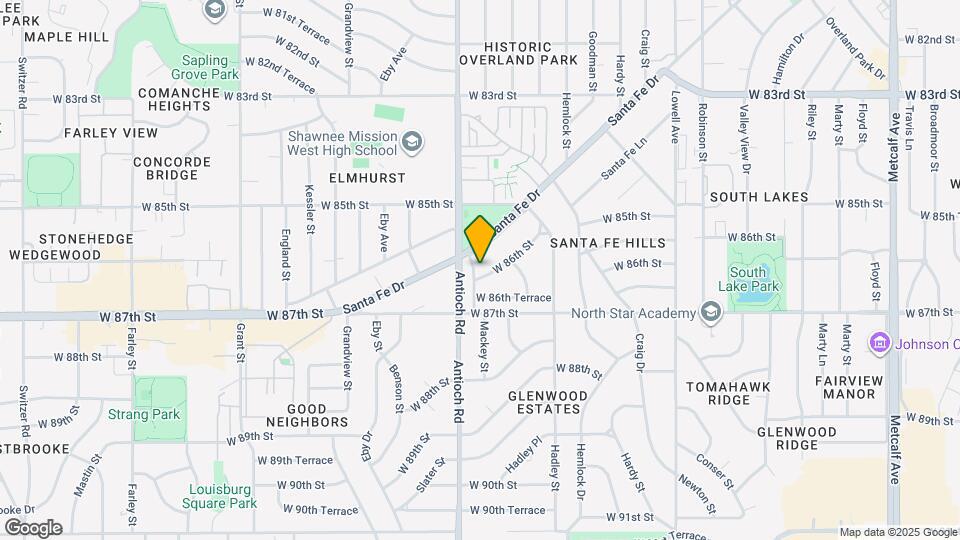 8524 W 86th St Map and Location Details